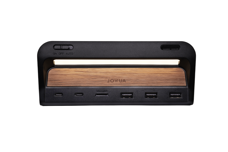 Jowua USB Hub with LED Light (USB-C + USB-A)