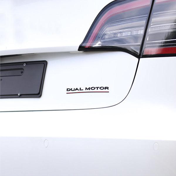 Tesla Dual Motor Model 3 Emblem Sticker